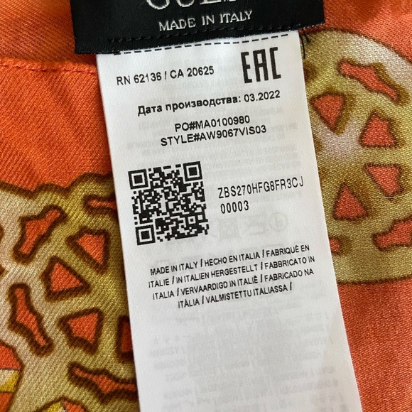 GUESS scarf with chain design orange pink - Picture 15 of 16